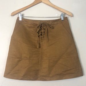 LC Lauren Conrad tan suede skirt